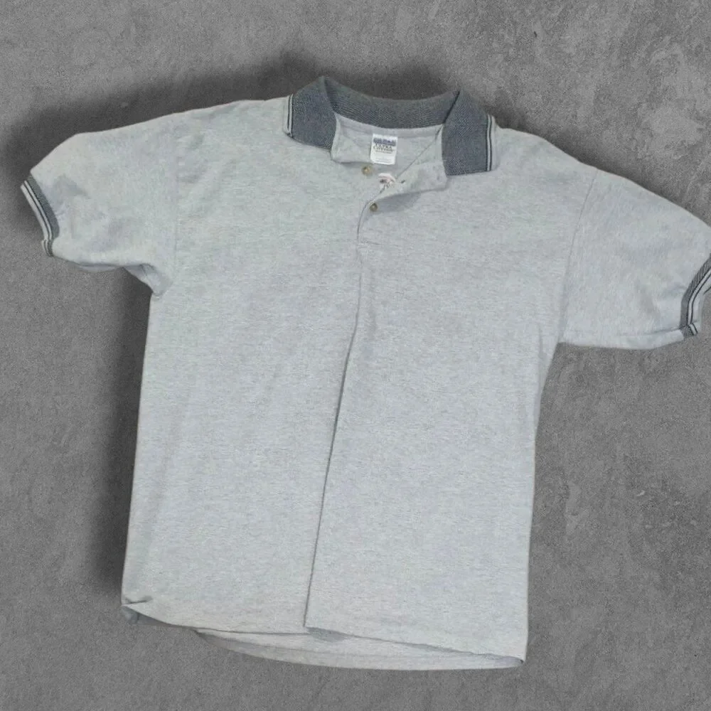 Vintage Parrot Head Of Colorado Embroidered Polo Shirt Large Grey